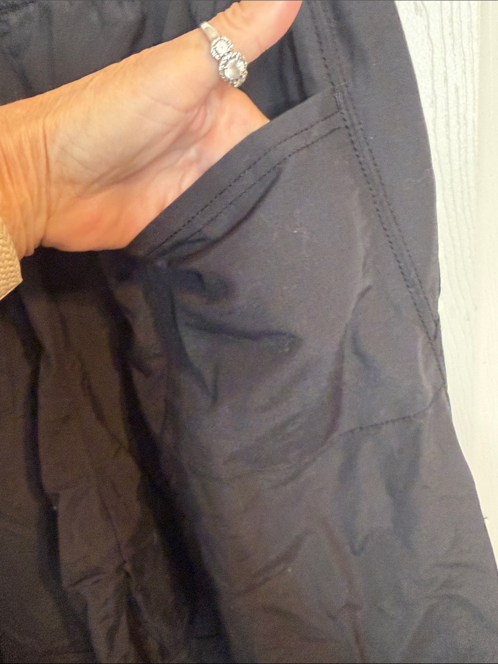 Free People Black Patched Jogger Pants with Multicolor Patches - Picture 11 of 16